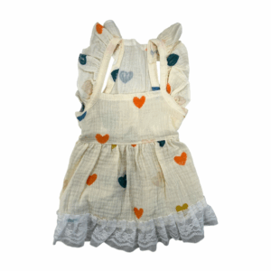 Vestido con estampado de corazones